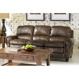Broyhill L343-3 / 22X Holden Leather Sofa