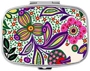 vera bradley Custom Fashion Style Stainless Steel Rectangle Pill Box Pill Case Vitamins Organizer or Jewelry Box,Coin Purse