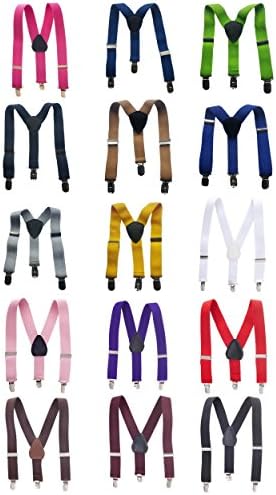 DapperLads Baby Boys' Solid Color Suspenders