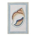 Botanical Shell Bath Rug - Blue Multicolor (20x30")
