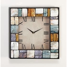 Mother of Pearl Wall Clock Mounted Roman Numeral