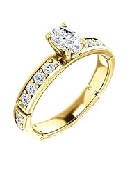 18K Yellow Gold Oval Cut Diamond Ring -- LIFETIME WARRANTY