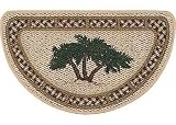 Bacova Rattan Palm Slice Mat TAN MULTI