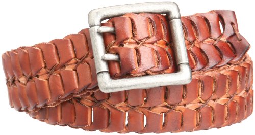 Bill Adler Mens Puzzle Links Belt,Cognac,34
