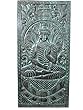 Recreate Interiors Decorative Wall Panel Vitarka Mudra Teaching Buddha Carving Door 72 Inches