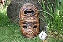 FIJIAN TIKI MASK - 8" LOVE & PROSPERITY - HAND CARVED
