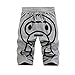 Meilaier Mens Cartoon Sweatpants Harem Gym Shorts Black