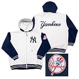 New York Yankees Colorblock Zip Hooded Sweatshirt by Stitches Athletic Gear