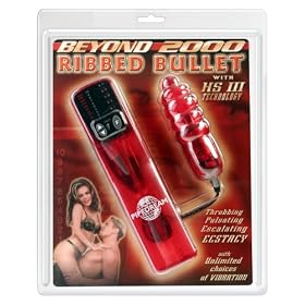 Pipedream Products Beyond 2000 Ribbed Bullet, Red