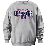 New York Giants Ash Super Bowl XLII Champions Locker Room Crew Sweatshirt