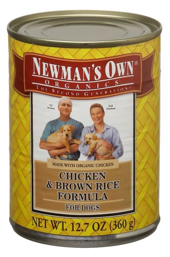 Newman's Own Organics Chicken & Brown Rice Formula for Dogs, 12.7-Ounce Cans (Pack of 12)