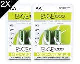 E8GE 1000 Ni-MH Pre-Charged Rechargeable Battery with ABT (AA) 1.2V 2x2 pc pack