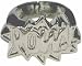 POW Ring Hip Hop Style Solid Silver Color Size 10