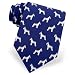  - Schnauzer Profile by Alynn Dog Ties navy blue silk ties