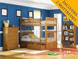 Atlantic Furniture Columbia Twin/Futon Bunk Bed with 2 mattresses included! Atlantic Furniture Columbia Twin/Twin Bunk Bed with 2 mattresses included