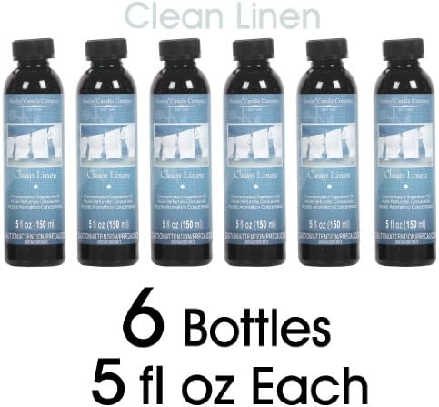 Elegant Expressions / Hosley Candle Company Clean Linen Warming Oils - Box of 6 / 5 oz each