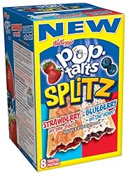 Pop-Tarts, Splitz Strawberry Blueberry, 14.1-Ounce, 8-Count Boxes (Pack of 12)