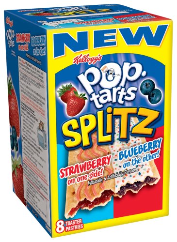 Kellogg's Pop-Tart's Splitz Strawberry Blueberry, 14.1-Ounce, 8-Count Boxes (Pack of 12)