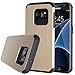 Galaxy S7 Edge Case, Kaptron Slim Fit Shield Case, Hard Protective Modern Style TPU + PC Phone Case for Samsung Galaxy S7 Edge (Gold + Black)