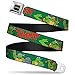 Buckle-Down Seatbelt Belt - Classic TMNT Group Pose2/TMNT Green Brick Wall - 1.5