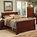 Queen Size Sleigh Bed Louis Philippe Style in Mahogany Finish