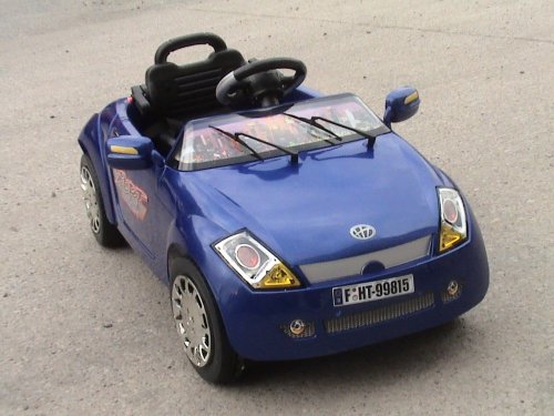 Childrens Toyshop  Toys : Ford Street KA style Kids ride on electric battery powered toy car with parental remote - Blue