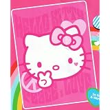 Sanrio Hello Kitty Blanket Twin Size 60" X 80" Mink Raschel Plush Throw