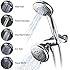 Hydroluxe Full-Chrome 24 Function Ultra-Luxury 3-way 2 in 1 Shower-Head /Handheld-Shower Combo