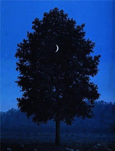 Vintastore Wood Framed Modern Wall Art Decor Rene Magritte - September Sixteenth 1956 Print On Definition Canvas
