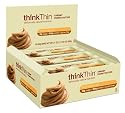 thinkThin Protein Bar, Creamy Peanut Butter, Gluten Free, 2.1-Ounce Bars (Pack of 10)