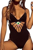 SEXYARN&reg; Women's Bandage Criss Cross One Piece Monokini Swimsuit Swimwear