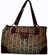 Etienne Aigner Purse Handbag Logan Collection Camel/Brown Signature Print