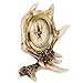 Slifka Sales Co. 8 Inch Deer Antler Tabletop Desk Clock