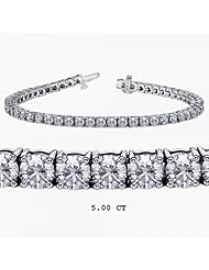 14 Kt White Gold 5.00 Ct Diamond Tennis Bracelet