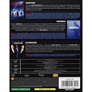 3 films réalisés par Christopher Nolan : Inception + Insomnia + Le Prestige [Blu-r
