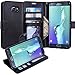 S6 Edge Plus Case, LK S6 Edge Plus Wallet Case, Luxury PU Leather Case Flip Cover Built-in Card Slots & Stand For Samsung Galaxy S6 Edge+ (Black)