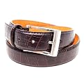 Boston Traveler Mens Croc Finish Belt Brown