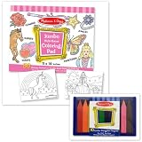 Melissa & Doug Pink Coloring Pad with Jumbo Triangular Crayons Set of 2 Items