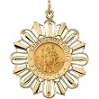 14K Yellow Gold St. Christopher Medal - 30.00x26.00mm