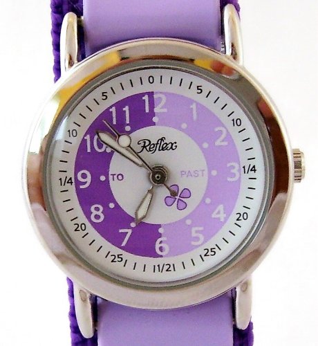 Girls Lilac/Purple Time Tutor/Teacher Velcro 