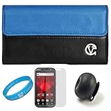 Blue & Black Portola Executive Leather Holster Carrying Case with Fixed Bel ....