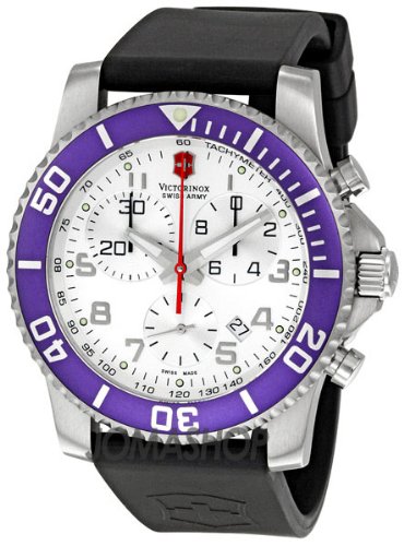 Swiss Watches:Victorinox Swiss Army Men's 241087 Maverick II Chronograph White Dial Watch Images