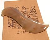 Hand Held Massage Tool(Easier Hold S-Shaped)-100% Hand-Made Unique & Collectible Natural Buffalo Horn Guasha(35mm w-the widest area x 110mm L-the longest area x 5mm Thickness-the thickest area)Chinese Traditional Massage Tool,Gua Sha is Another Technique Used to Release Muscle Tension and Tightness. Using a Traditional Specialized Tool, Gua Sha Board/Gua Sha Slide, Your Acupuncturist Will Gently Scrape or Rub The Skin Over a Problem Area. Gua Sha Feels a Bit Like Deep Massage. Gua Sha Treatment May Leave Some Slight Redness, Again, It Will Dissipate Quickly(COLORS & SHAPED WILL COME SOLE UNIQUE ,COLLECTIBLE DUE TO THE NATURAL MATERIALS & 100% HAND-MADE)