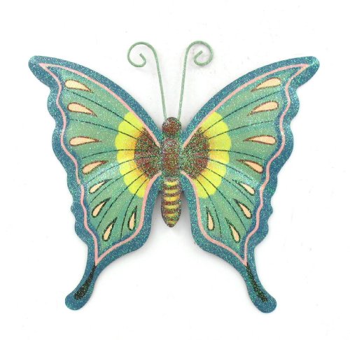 Blue Butterfly Wall Art Hanging Indoor Outdoor Use