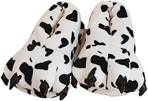 NewChic Soft Home Slippers Footwear Cartoon Cosplay Paw Claw Shoes Cow M