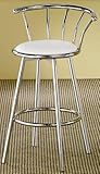 Pinery Silver White Faux Leather Bar Stool (Set of 2)