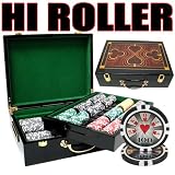500 Hi Roller Poker Chip Set with High Gloss Wooden Case