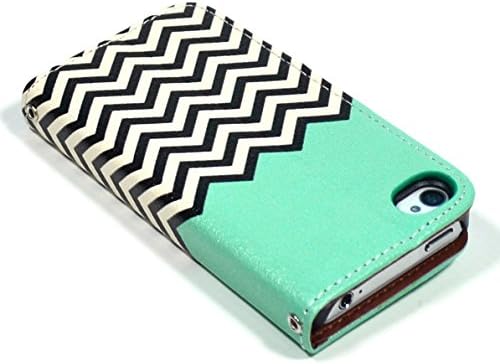 Bastex Apple iPhone 4S Case, iPhone 4 Case, Unique Wallet Case for iPhone 4S iPhone 4 PU Leather Credit Card Holder Flip Hybrid Magnet Stand Cover (Follow the Sky)