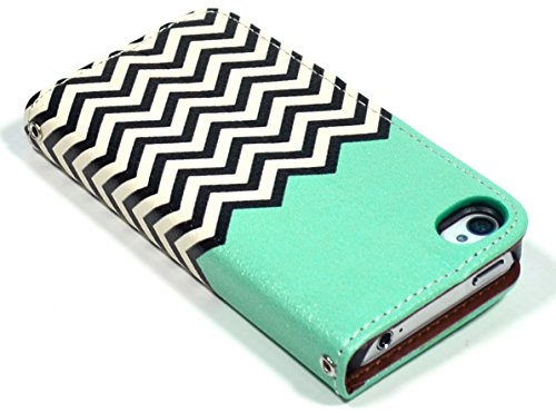 Bastex Apple iPhone 4S Case, iPhone 4 Case, Unique Wallet Case for iPhone 4S iPhone 4 PU Leather Credit Card Holder Flip Hybrid Magnet Stand Cover (Follow the Sky)