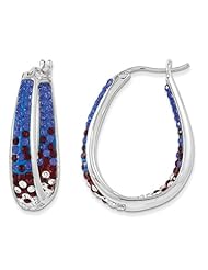 Sterling Silver Swarovski Elements New York Spirit Earrings